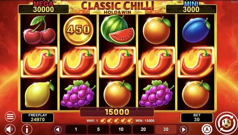 Classic Chilli Hold & Win - Jackpot isiyohamishika kwenye alama